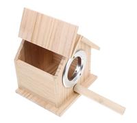 MUELODSIC Wooden Bird Nest Box Medium Creative Pet Breeding House for Small Birds Safe Material Decorative Home Outdoor Nesting Gift for Budgie Parakeet Sparrow