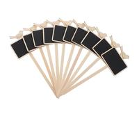 MUELODSIC Wooden Chalkboard Plant Labels with Bird and Flower Decorations, 20pcs Mini Chalkboard Picks for Garden and Home Décor, Reusable Flower Pot Signs for Plant Marking and Message