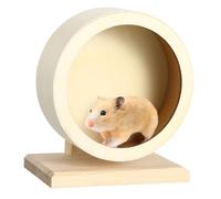 MUELODSIC Wooden Non Run Disc Small Pet Exercise Wheel for Hamsters Hedgehogs Gerbils Standing Trainer for Healthy Toe and Nail Activity
