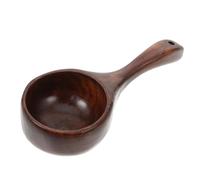MUELODSIC Wooden Rice Spoon with Short Handle for Kitchen Use Natural Wood Tablespoon for Hot Soup and Boiling Water Practical Multi-Purpose Scoop for Home Tableware and Food Serving