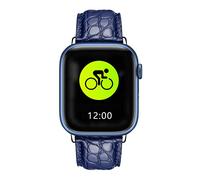 MUENShop Compatible with Apple Watch Alligator Strap 49mm 45mm 44mm 40mm 41mm Real Crocodile Replacement Band for iWatch Series 9 8 7 6 5 4 SE,Ultra/Ultra 2