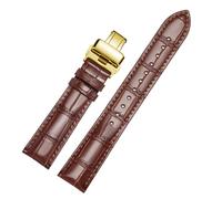 MUENShop Extended Genuine Leather Strap XXL Quick Release 18mm-22mm with Deployment Buckle Butterfly Buckle