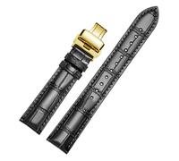 MUENShop Extended Genuine Leather Strap XXL Quick Release 18mm-22mm with Deployment Buckle Butterfly Buckle