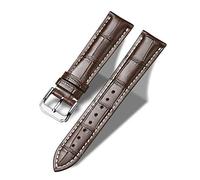 MUENShop Leather Watch Strap Crocodile Pattern 18mm-24mm Black Brown Blue Classic Design Calf Leather Replacement Watch Band for Men Women