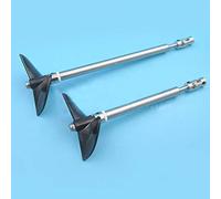 MUEOSI 1Pair 70mm Two-blade Semi-immersion Propeller Paddle 5mm Boat Shaft Assembly Ship Model, For RC Bait Tug Boat Accessories Boat Drive Shaft(8mm 20x14cm)
