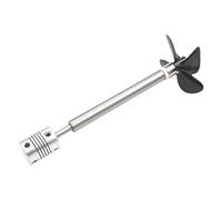 MUEOSI 1Set Motor Shaft Assembly Dia 4/5/6/6.35/8mm Axis Kit With 60mm 4-Blade Propeller Flexible Coupling, For RC Trawler Boat Boat Drive Shaft(30x24cm 8mm shaft)