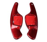 MUEOSI 2Pcs Carbon Fiber Car Steering Wheel Shift Paddle Extension, for VW, for Tiguan, Gold 7 7.5 MK7 MK7.5, for Passat, B8, for ARTEON, Atlas Car Paddle Shifters(Red)