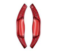 MUEOSI 2Pcs Carbon Fiber Car Steering Wheel Shifter Extensions Shift Paddles, for Toyota, Camry 2018-2020, for Corolla, 2019-2020, for RAV4, 2020 Car Paddle Shifters(Red)