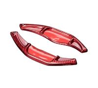 MUEOSI 2Pcs Carbon Fiber Car Steering Wheel Shifter Extensions Shift Paddles, for Toyota, Camry 2018-2020, for Corolla, 2019-2020, for RAV4, 2020 Car Paddle Shifters(Red)
