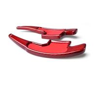 MUEOSI 2Pcs, for Ford, for Mustang, 2015 2016 2017 Car Steering Wheel Paddle Shift Extension Shifer Red Real Carbon Fiber Car Paddle Shifters