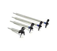 MUEOSI 2PCS/Lot 4mm Stainless Steel Transmission Shaft Assembly 50mm 4 Blades CW+CCW Propeller Kit + Propeller Crutch, For RC Bait Boat Boat Drive Shaft(100x150mm)