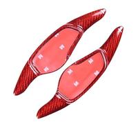 MUEOSI 2Pcs/Pair Carbon Fiber Car Steering Wheel Shift Paddle Shifter Extension Parts, for Hyundai, LA, for Festa 2019 2020 2021 Car Paddle Shifters(Red)