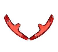 MUEOSI 2Pcs Red Carbon Fiber Car Steering Wheel Paddle Shift Extension, for Porsche, 991, for Cayman 981 2013-2016 &, for Carrera, Boxster Car Paddle Shifters