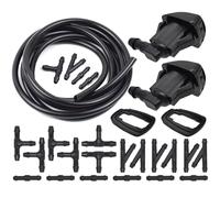 MUEOSI 2X Front Windshield Wiper Washer Jet Nozzle Kit, for Jeep, Grand Cherokee, for Chevy, Malibu Pontiac, for Dodge, Durango Grand Caravan Nitro Windscreen Washer Nozzle(with Regulator)