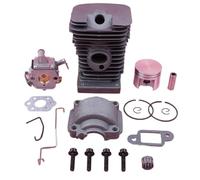 MUEOSI 38mm Cylinder Piston Engine Pan Carburetor Kit, for MS180 018 MS 180 Zama Carb Throttle Choke Rod Chainsaw Spare Part Chainsaw Cylinder Piston