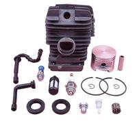 MUEOSI 49mm Cylinder Piston Kit, for MS390 MS290 039 029 Chainsaw 1127 020 1216 1117 350 5800 W Fuel Oil Seal Filter Line Chainsaw Cylinder Piston