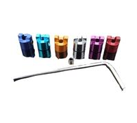 MUEOSI 5pcs 3mm Aluminum Alloy Propeller Shaft Crutch Fixing Spare Parts, For RC Boat Boat Drive Shaft(3mm Purple)