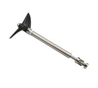 MUEOSI 70mm 2-blade Propeller 5mm Drive Shaft Assembly, For Bait Boat 15cm 20cm 25cm 30cm 35cm Shaft Sleeve 2-blade Propeller Boat Drive Shaft(35cm Coupling 5)
