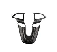 MUEOSI ABS Chrome Car Steering Wheel Decoration Trim Stickers, for, for Ford, for, for Focus, for 3 4 MK3 MK4 2015-2017 2018， Accessories steering wheel decorative sticker(CARBON FIBER TOP)