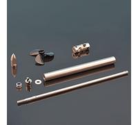 MUEOSI Boat Shaft Drive Shaft Cardan Joint 3 Blades Propeller Shaft Sleeve Prop Nut, for Rc Boat Stainless Steel 4mm Boat Drive Shaft(L10cm Motor 5mm)