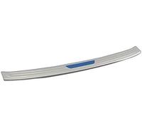 MUEOSI Car Accessories, for ES 250 300H 2018 2019-2022 Trunk Scuff Plate Cover Door Sill Stainless Steel Protection Sticker Rubber Rear Bumper Guard(BLACK Outside-silver Blue)