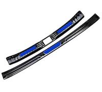 MUEOSI Car Rear Bumper Foot Plate Pedal Trunk Door Sill Guard Cover, for Toyota, for RAV4, XA50 Hybrid 2019 2020-2024 Rubber Rear Bumper Guard(BLACK 2pcs Blue)