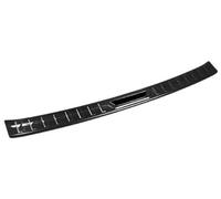 MUEOSI Car Rear Bumper Guard Plate Cover, for Toyota, for Highlander XU70, for Kluger 2020-2023 Trunk Door Sill Guard Trim Rubber Rear Bumper Guard(BLACK Outside Black)