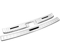 MUEOSI Car Rear Bumper Guard Plate Cover, for Toyota, for Highlander XU70, for Kluger 2020-2023 Trunk Door Sill Guard Trim Rubber Rear Bumper Guard(Silver Black 2pcs)