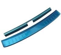MUEOSI Car Rear Bumper Protector Sill Trunk Tread Plate Stainless Steel Trim Styling, for Skoda, for Octavia, 2007 2008-2018 Rubber Rear Bumper Guard(BLACK 6)