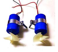 MUEOSI DIY Micro ROV Robot Jet Motor Engine 3-12V Underwater Thruster W 39mm Propeller, For RC Ship Boat Submarine Modification Part Boat Drive Shaft(1pair cw ccw)