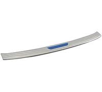 MUEOSI For ES 250 300H 2018 2019 2020 2021 2022 Car Trunk Scuff Plate Cover Door Sill Stainless Steel Protection Sticker Rubber Rear Bumper Guard(BLACK Outside-silver Blue)
