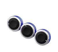MUEOSI For, for Ford, for, for Focus, 2 3 MK2 MK3 ST RS, for, for Mondeo, Accessories 3Pcs/Set Air Conditioning Switch AC Knob Car Heat Control Knob air conditioning knob(Upgrade Blue)