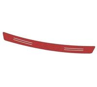 MUEOSI For VW, for Golf, for POLO, for Passat, for Touran, for Jetta, Car Tail Trunk Rear Bumper Protector Carbon Fiber Sticker Rubber Rear Bumper Guard(Red)