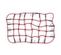 MUEOSI Luggage Roof Rack Net 1/8 1/10 RC Crawler Spare Parts Roof Rack Net RC Elastic Stretchable Simulation Car Roof Luggage Rack(Red)