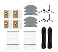 MUEOSI Main/Side Brush HEPA Filter Mop Cloth Dust Box Dust Bag, for Xiaomi, Lydsto R1 / R1A / R1 Pro / S1 Robot Vacuum Cleaner Parts dust collector(Size:Black Set 2)