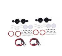 MUEOSI Metal Luggage Carrier Roof Rack 1/10 RC Crawler Car, for Traxxas, TRX4 TRX6 G63, for Axial, SCX10 III OP Accessories Parts Car Roof Luggage Rack(Round red light)