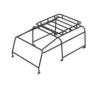 MUEOSI Roof Luggage Rack RC Roof Rack RC Luggage Roof Rack Defender D90 1/10 Convenient To Use RC Roof Luggage Carrier Iron Car Roof Luggage Rack