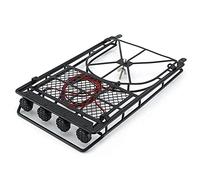 MUEOSI Roof Rack 1:10 RC Rock Crawler, for Axial, SCX10 SCX10 II 90046 D90 With Lights Car Roof Luggage Rack(A)