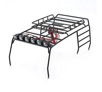 MUEOSI Roof Rack Top Holder Protective Rack Luggage, for Jeep, Roof Rack Crawler RC Car With Multi-function Light Car Roof Luggage Rack(C)
