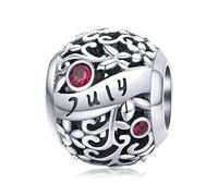MUERDOU S925 Sterling Silver Birthstone Charm Fit Charms Bracelets and Necklaces Birthday Gifts for Women Girls