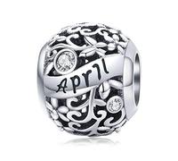 MUERDOU S925 Sterling Silver Birthstone Charm Fit Charms Bracelets and Necklaces Birthday Gifts for Women Girls