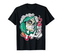Muerta Fire Woman Day of the Dead Dia de Los Muertos T-Shirt