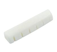 Muertenze 6 String Electric Guitar Bone Nut, 43mm Bone Slotted Electric Guitar Nut Flat Bottom for LP Style Electric Guitar Folk Acoustic Guitar White.(Nut: 43 x 9 x 6mm, 1 Pieces)