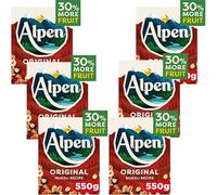 Muesli Bundle with Alpen The Original Swiss Style Muesli 550g - 6 Pack | Wholegrain Wheatflakes & Rolled Oats with Raisins and Roasted Sliced Hazelnuts and Almonds.