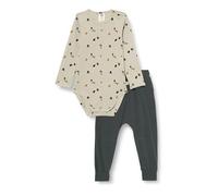 Müsli by Green Cotton Baby Boys' Forest Set Base Layer, Soft Green/Mustard/Bark, 68
