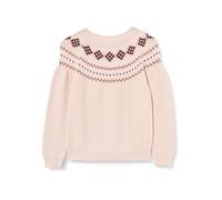 Müsli by Green Cotton Girl's Knit Jacquard Sweater, Nightingale, 122