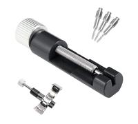 Muexoee 1 PCS Black Watch Link Removal Adjustment Tool - Portable Watch Band Repair Kit with 3 Extra Pins for Strap Link Pin Adjustmen