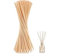 Muexoee 100 Pcs Natural Reed Diffuser Sticks, 7.8 Inch Thick Rattan Wood Diffuser Sticks, Fibre Reed Diffuser Refill Sticks for Essential Oil, Replacement Diffuser Sticks for Home Office Aromatherapy