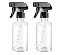 Muexoee 2 Pack Black 250ml Spray Bottles, Empty Refillable Plastic Spray Bottles with Adjustable Nozzle, Fine Mist & Leak Proof Water Spray Bottle for Hair, Cleaning, Plant & Gardening