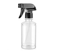 Muexoee 250ml Clear Plastic Spray Bottle, Graduated Hair Spray Bottle, Black Nozzle, Adjustable Spray Size, Suitable for Beauty Cleaning Gardening and Pets